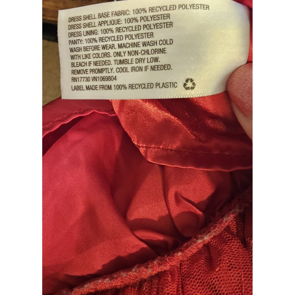 Cat And Jack All Over Red Ruffles Girl Dress Size 12 Months - 100% Polyester - Picture 7 of 7